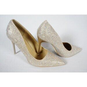 BIG TREE Women's Rhinestone Wedding Pumps Pointed Toe Stiletto Heels EU38 US7.5